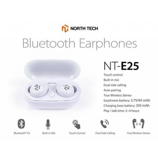 Auriculares Bt Inalambricos NorthTech E25 