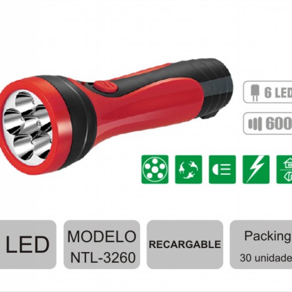 Linterna LED North Tech RECARGABLE  Modelo NTL-3260